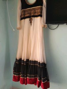 Ethinic Gown In Black And White