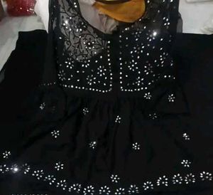 Black Mirror Work Kurti Top