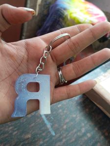 R Letter Keychain