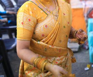 Heavy Mustard Saree 🦋