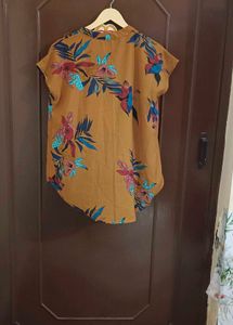 Mustard Floral Top