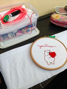 Cute Embroidered Hoop Art