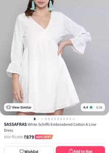 Sassfras White Eyelet Dress