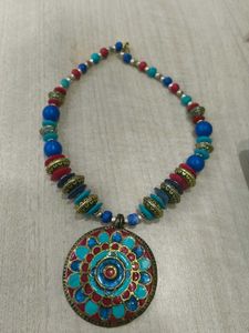 Beaded Medallion Necklace