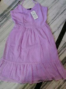 Lilac Swiss Dot Dress