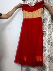 Red &amp; Gold Girls Dress