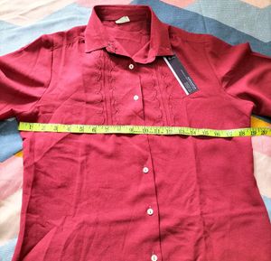 Red Formal Shirt For Women
