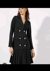 Chic Black Blazer Dress