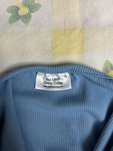 Little box Blue Crop Top