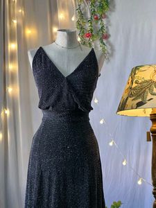 Sparkly Black Maxi Dress