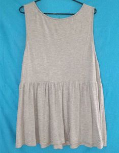 SALE - Gray Sleeveless Frock Style Tank Top