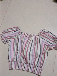 Striped Off-Shoulder Top