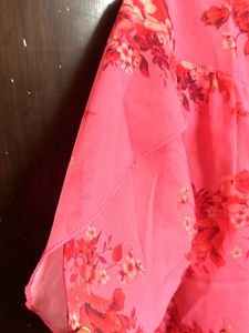 Pink Floral Print Top