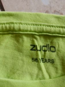 Cute Green Floral Kids Top