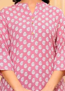 Olive Green Printed Kurta