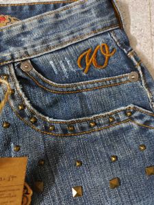 Y2k/punk Studded Skater Straight Fit Jeans