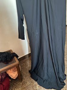 saudi tail cut black free size abaya