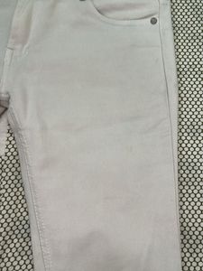 Slim Fit White Jeans