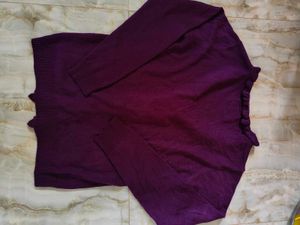 Cute Purple Ruffle Cardigan