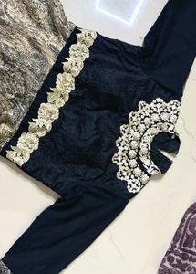Elegant Black Blouse Gown