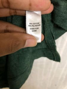 Red Shirt Cotton Green T Shir