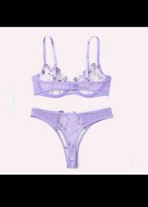Floral Lace Embroidary  Lingerie Set