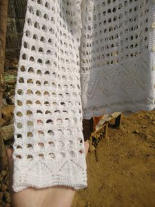 Knitted White Shrug