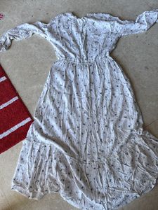 White Floral Dress Mango
