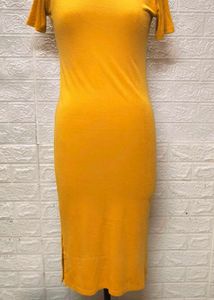 Yellow 💛 Bodycon Tshirt Dress