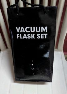 Vacuum Flask Set With 2 Cups And 1 Cap As Cup.
