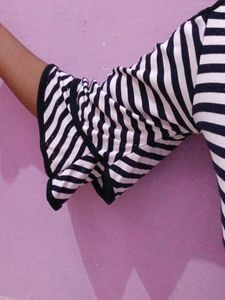 Striped Cold Shoulder Top