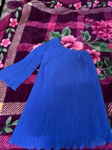 Chic Blue One-Shoulder Dress