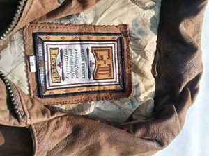 Vintage Brown Suede Bomber Jacket