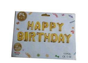 Gold Happy Birthday Banner