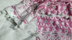 Cute Pink Embroidered Top