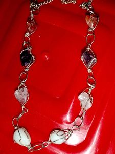 Gemstone Silver Necklace