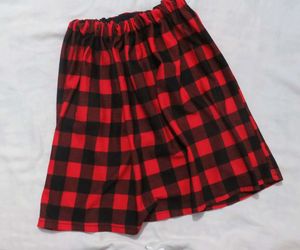 Red &amp; Black Plaid Skirt
