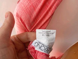 Peach Halter Bikini Top