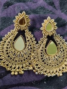 Gold Tone Indian Earrings