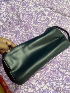 Black Leather Sling Bag