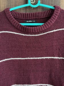 Striped Burgundy Sweater