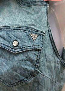 362711. Denim Sleeveless Top