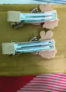 Bunny &amp; Bow Hair Clips - Set of 2