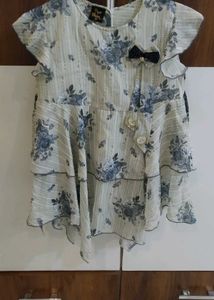 Floral & Striped Girls' Cute Top