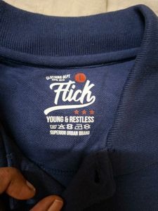 Flick Blue Polo Shirt new without tag