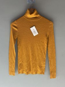 Mustard Turtleneck Knit Top