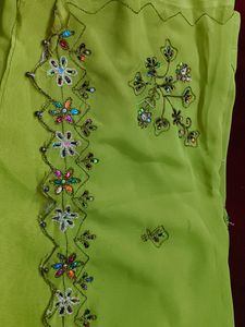 Green New Saree