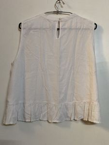 Sleeveless White Top