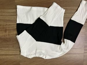 Black &amp; White Long Sleeve Tee