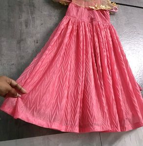 Stitched Frill Gown For Kids